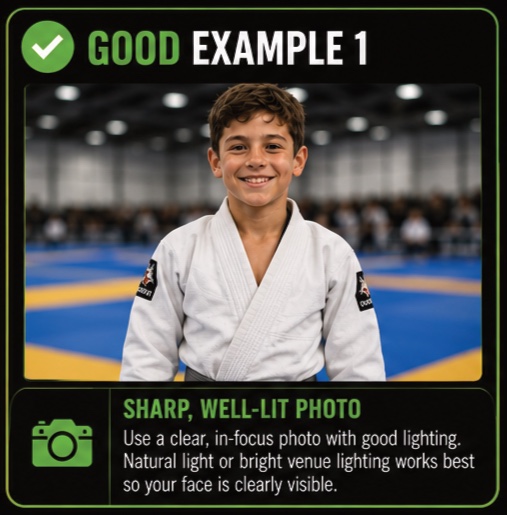 Good: sharp, well-lit photo